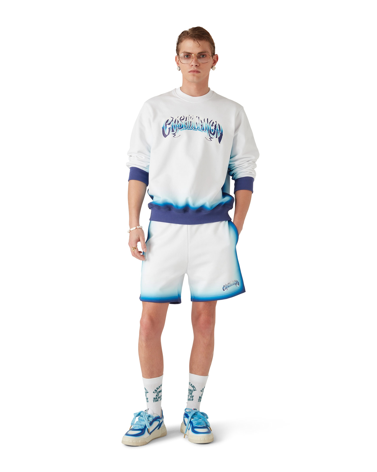 Blue Fade Sweatshorts | Casablanca Paris - 2