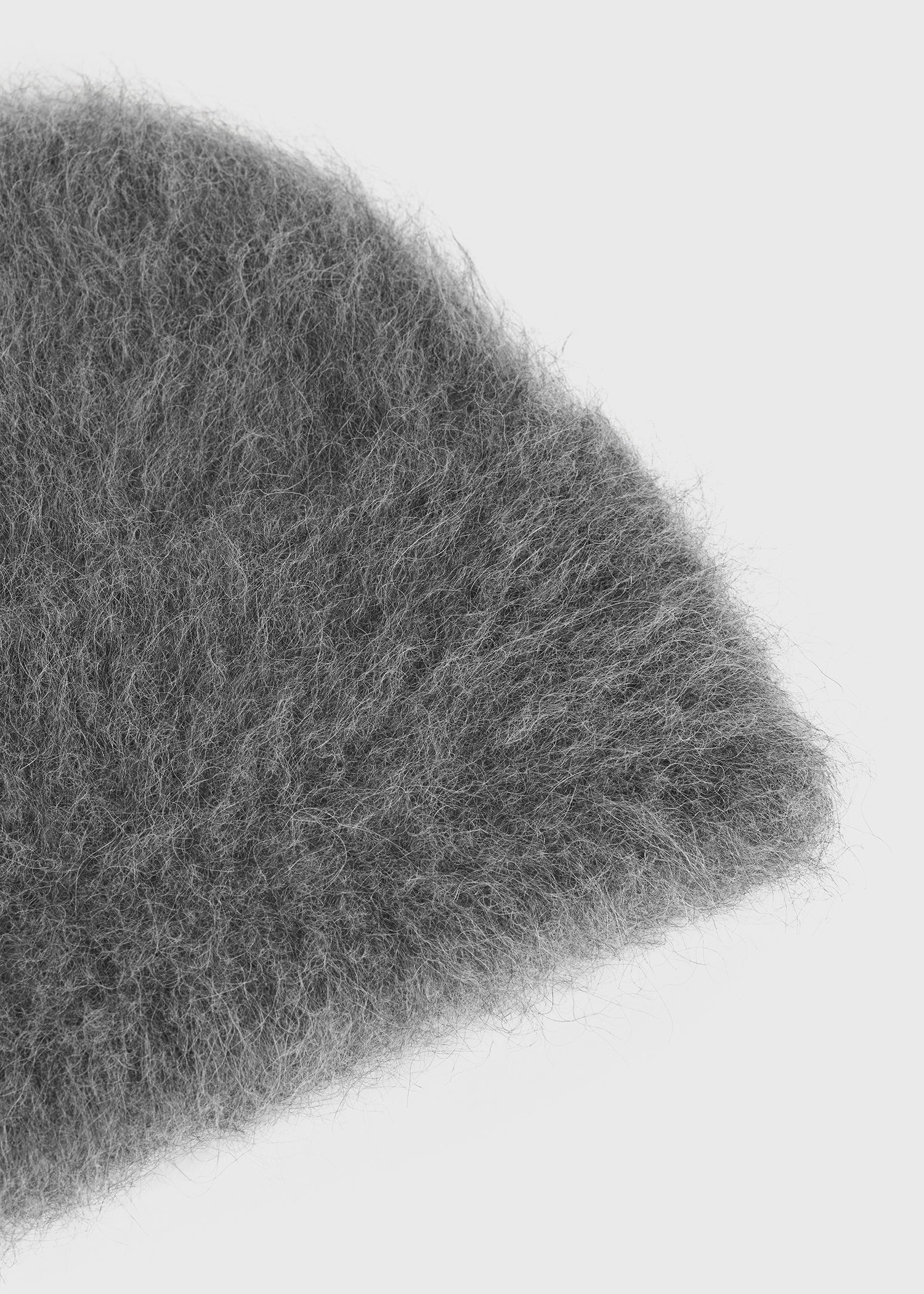 Alpaca knit beanie dark grey melange - 4