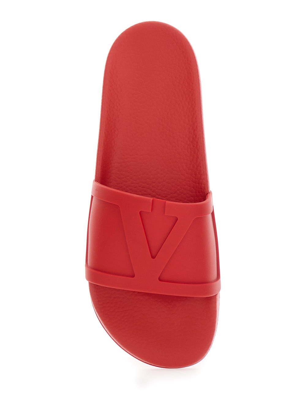 Valentino Garavani Men Red Sandals With Open Toe And Embossed Logo In Rubber Man - 4