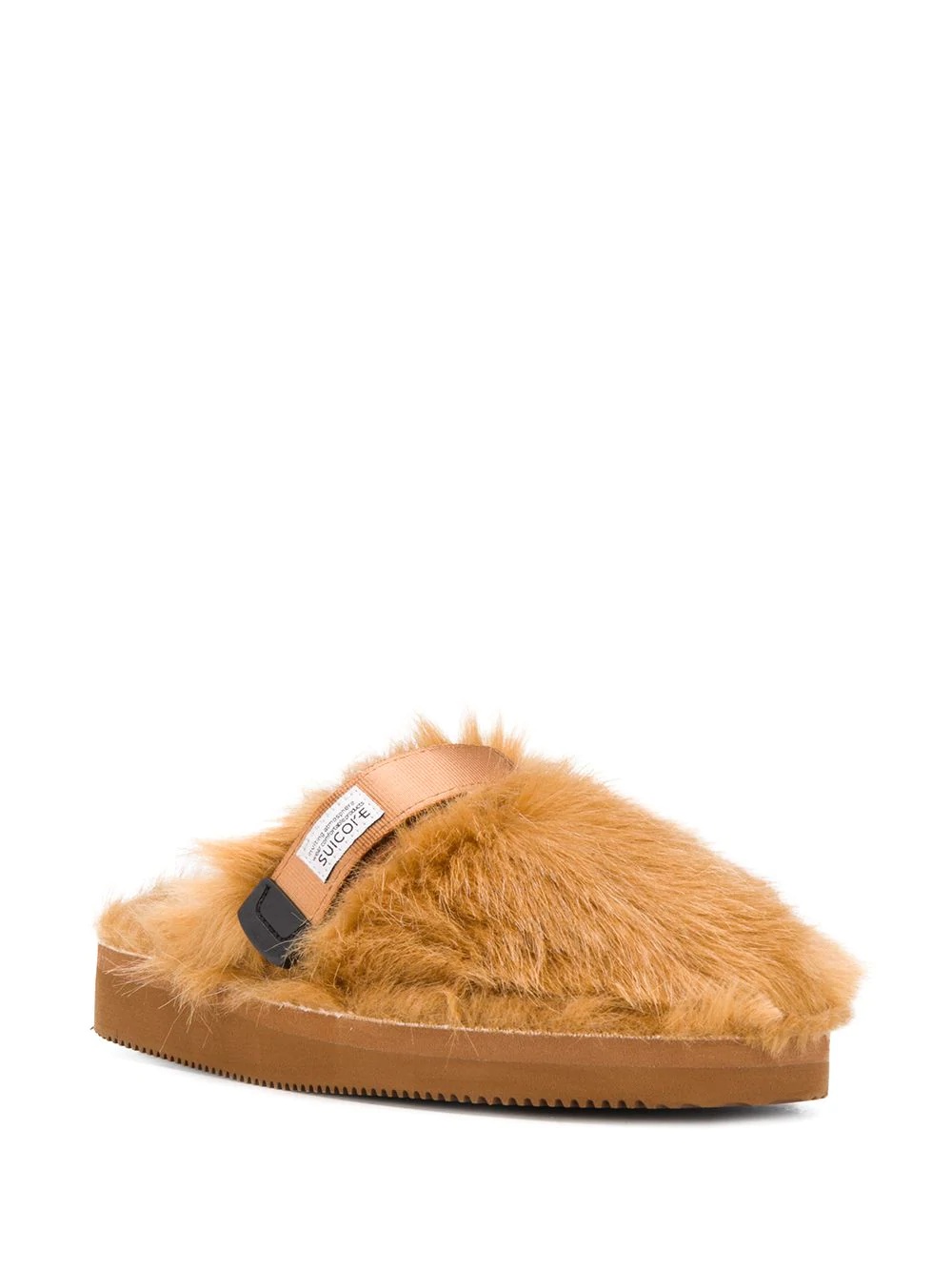 faux-fur slippers - 1