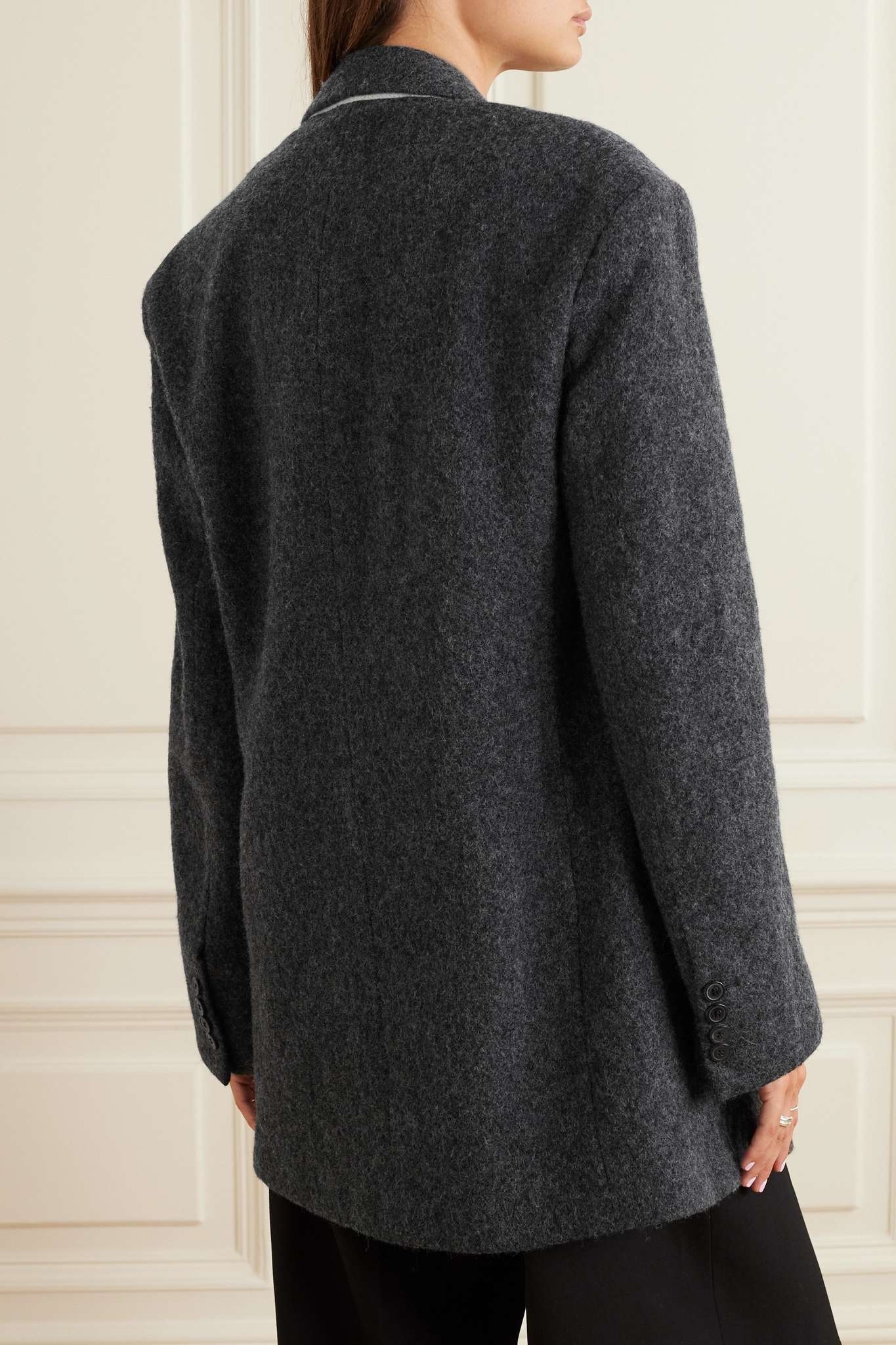 Oversized double-breasted wool jacket - 4