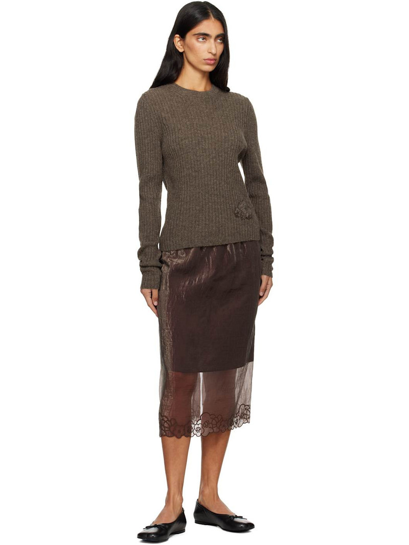 CECILIE BAHNSEN Brown Blas Sweater outlook