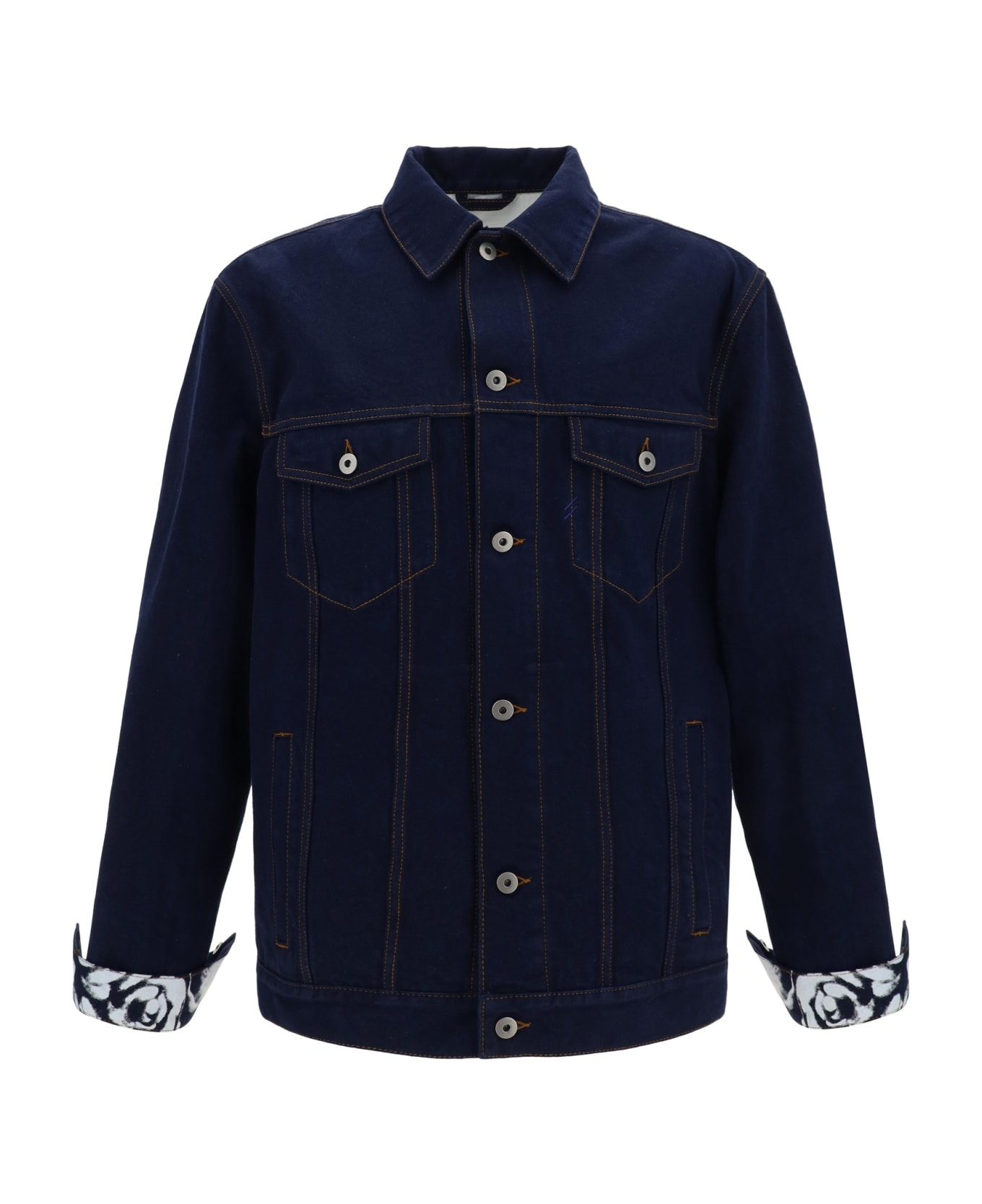 Indigo Blue Cotton Jacket - 1