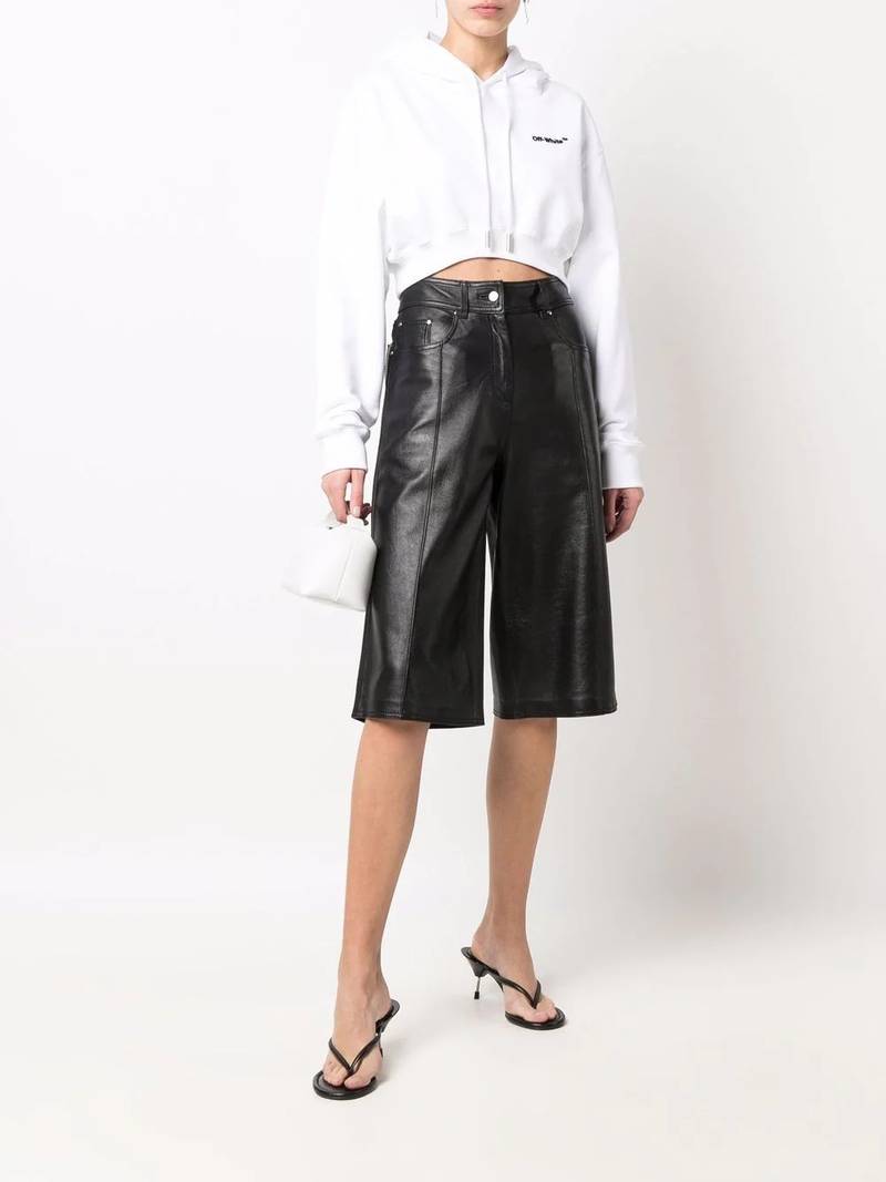 Off-White Helvetica cropped hoodie outlook