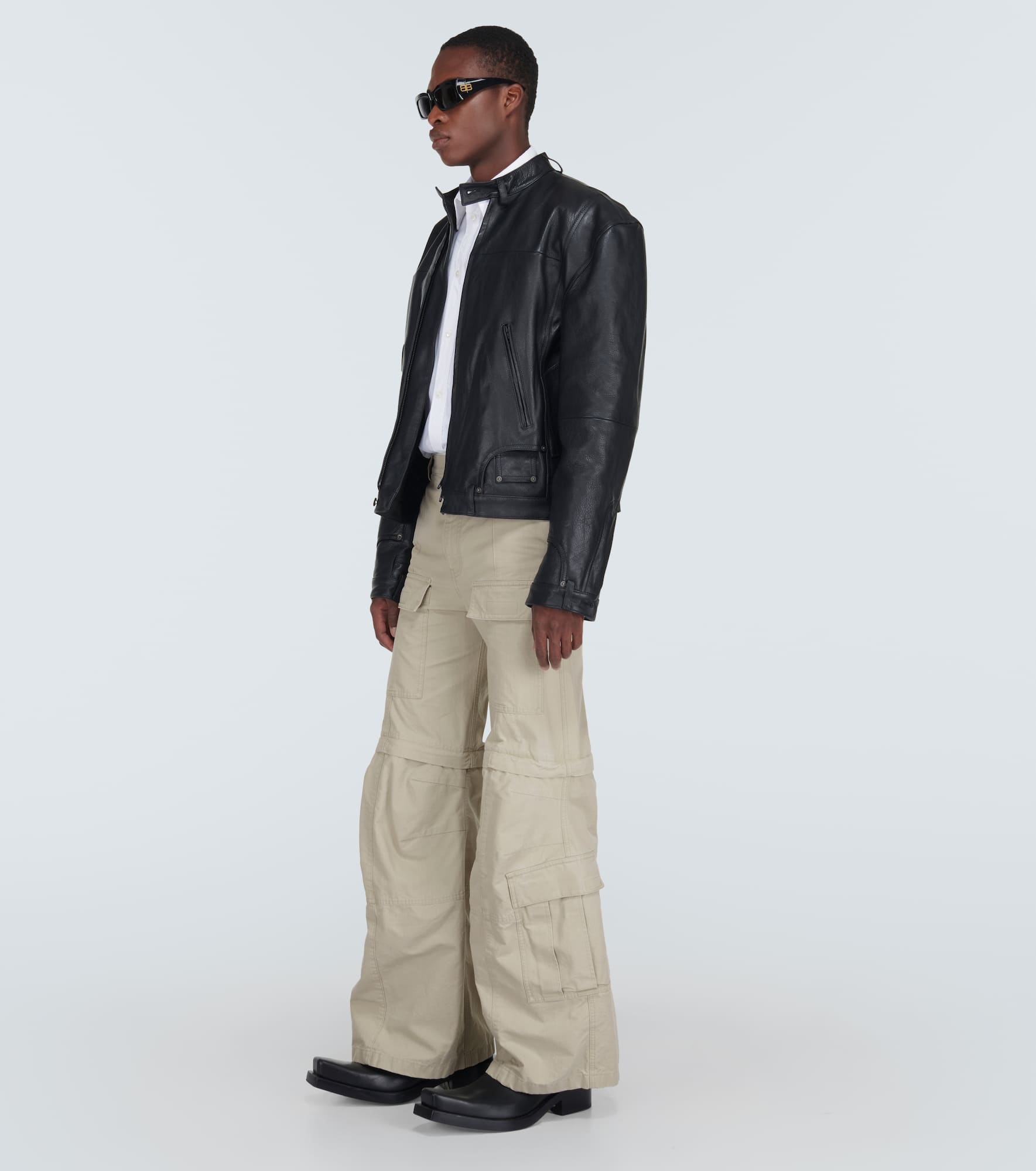 Hybrid flared cotton cargo pants - 2