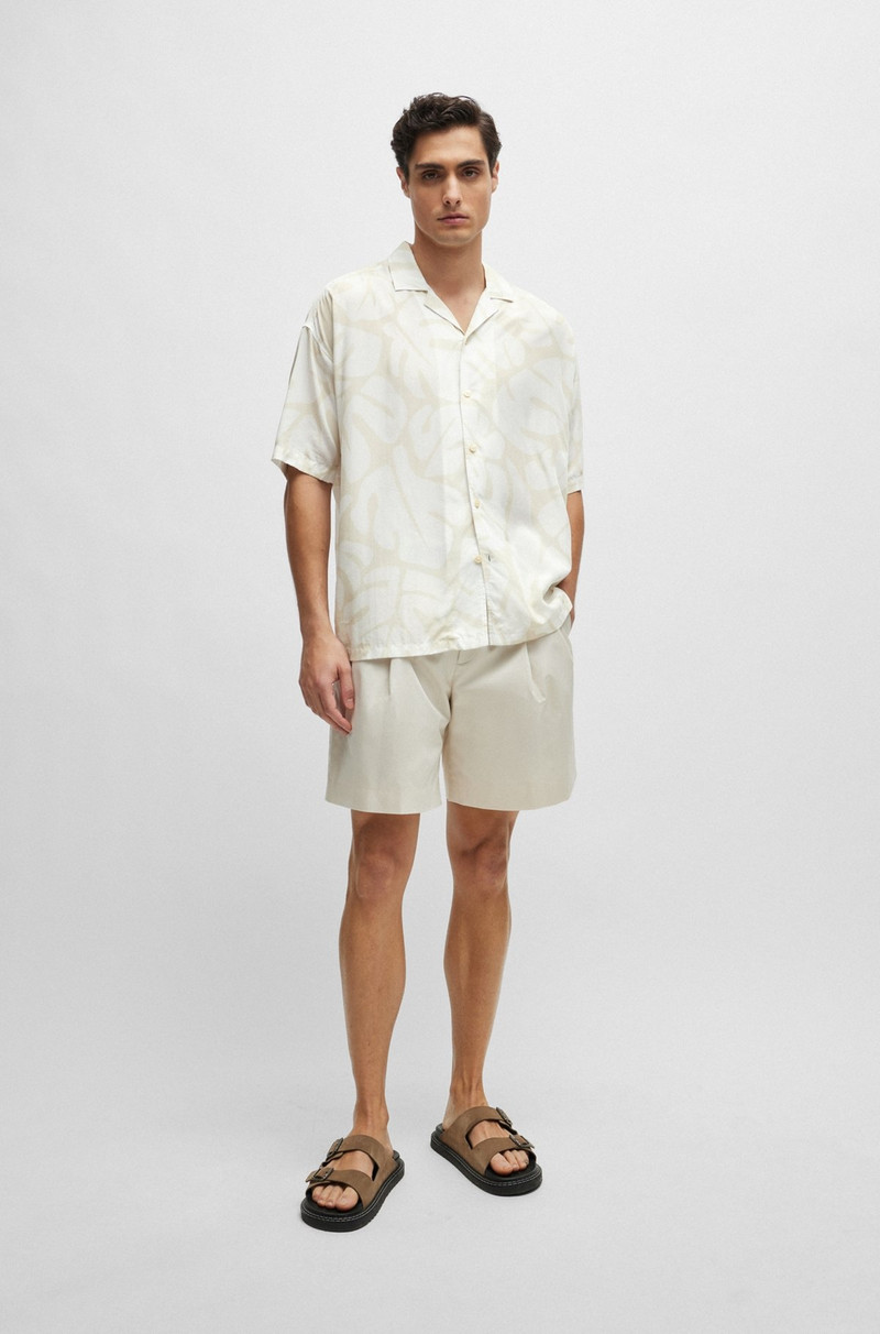 BOSS RELAXED-FIT SHIRT IN SEASONAL PRINT WITH CAMP COLLAR outlook