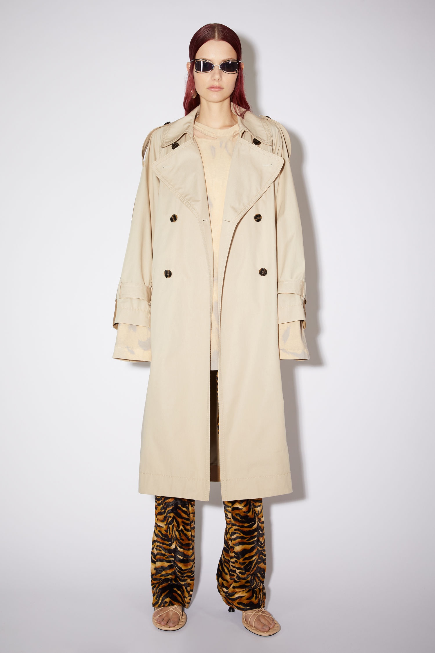 Cotton trench coat - Beige - 5