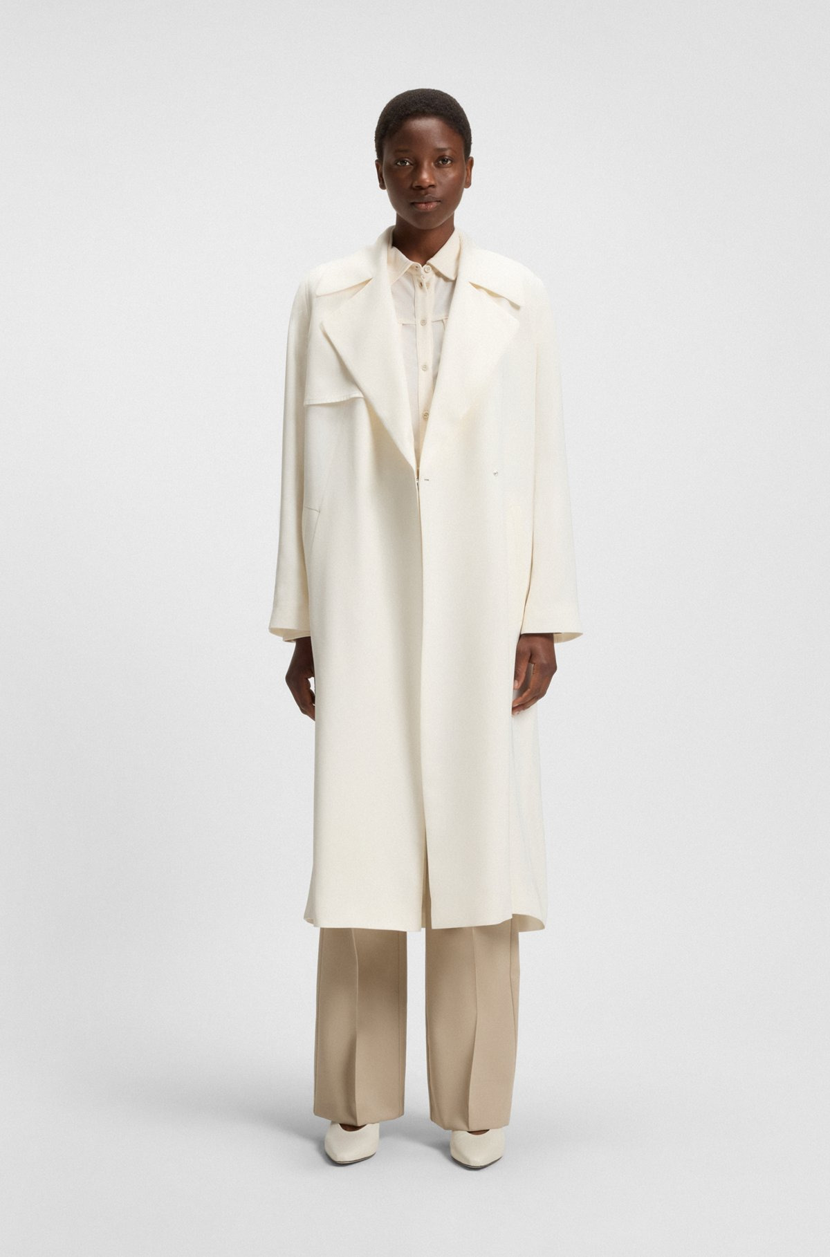 TRENCH COAT WITH FABRIC BELT - 3