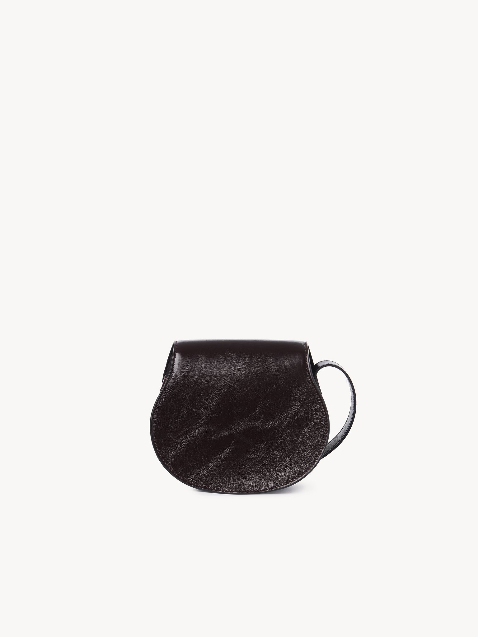 SMALL MARCIE SADDLE BAG IN SHINY LEATHER - 4
