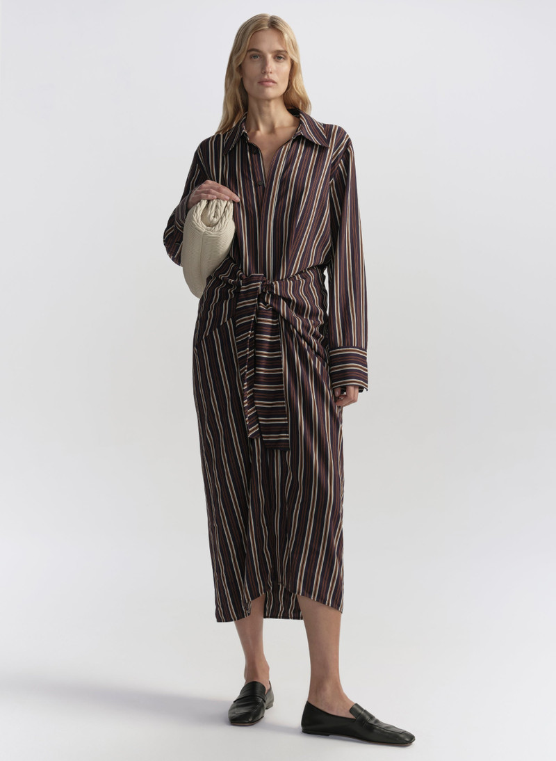 A.L.C. Mila Striped Midi Shirtdress outlook