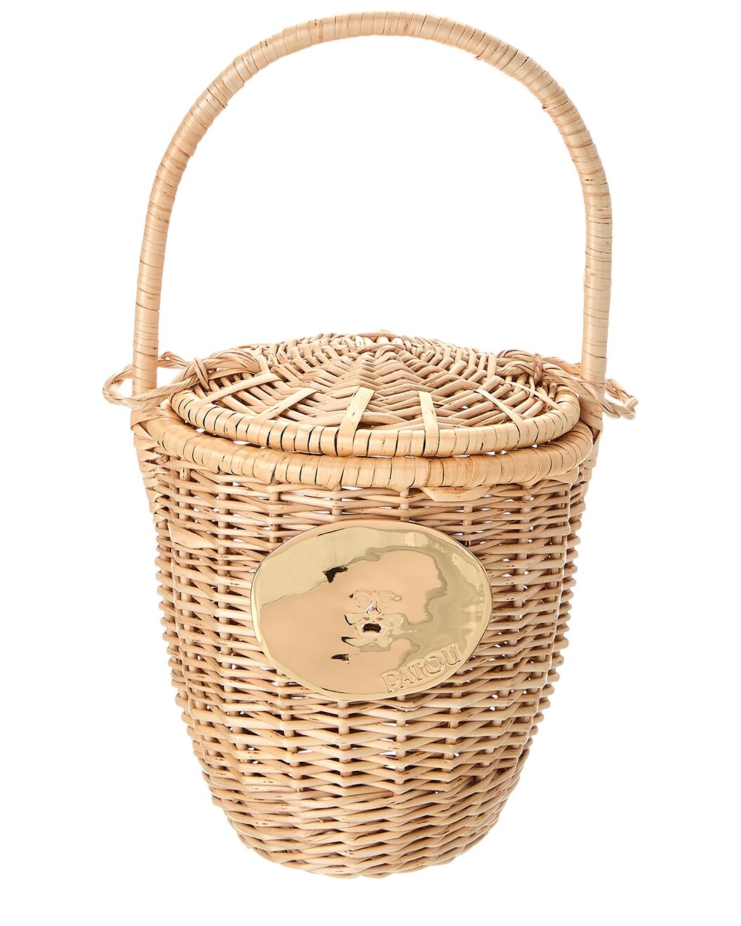 PATOU Logo Wicker Bucket Bag - 1
