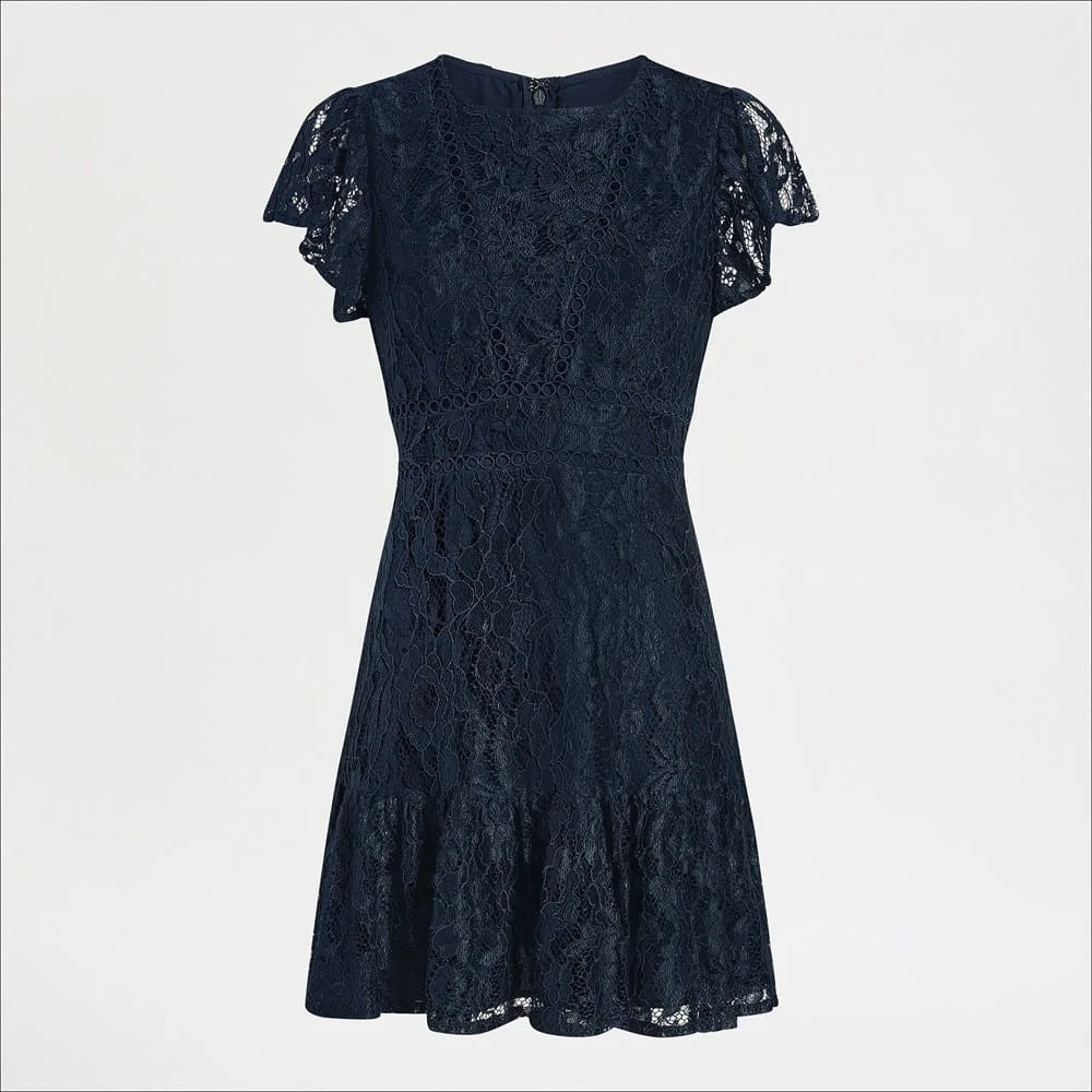 Laced Shirt Mini Dress - 1
