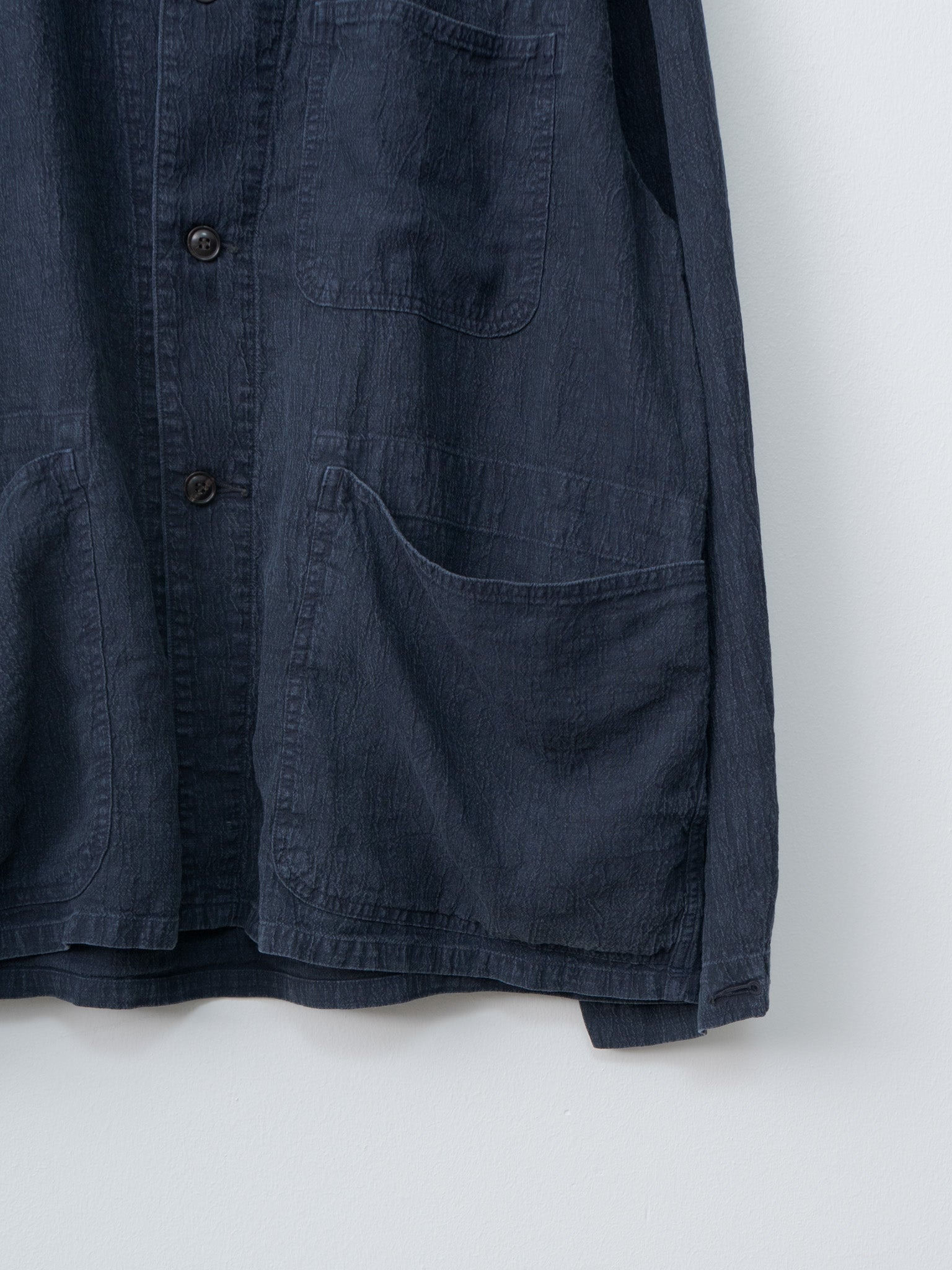 Linen P41 Coverall Jacket - Navy - 7