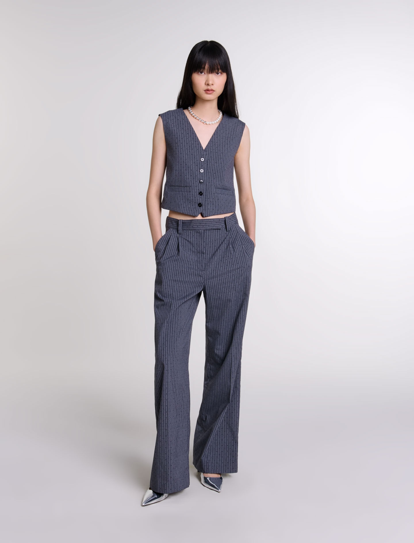 Rhinestone suit trousers - 10