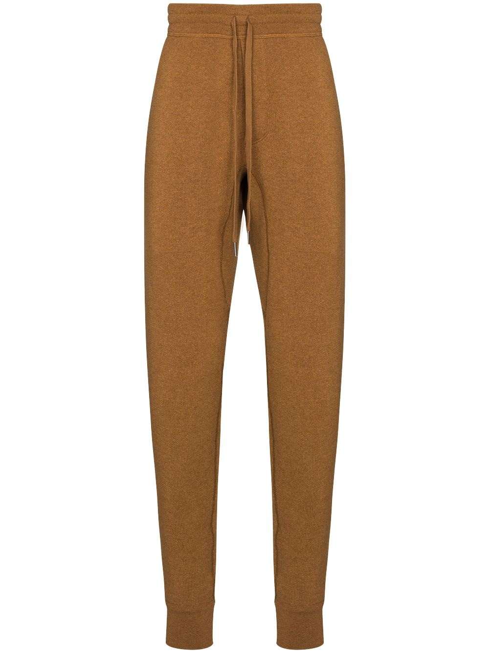 drawstring-waist cashmere track trousers - 1