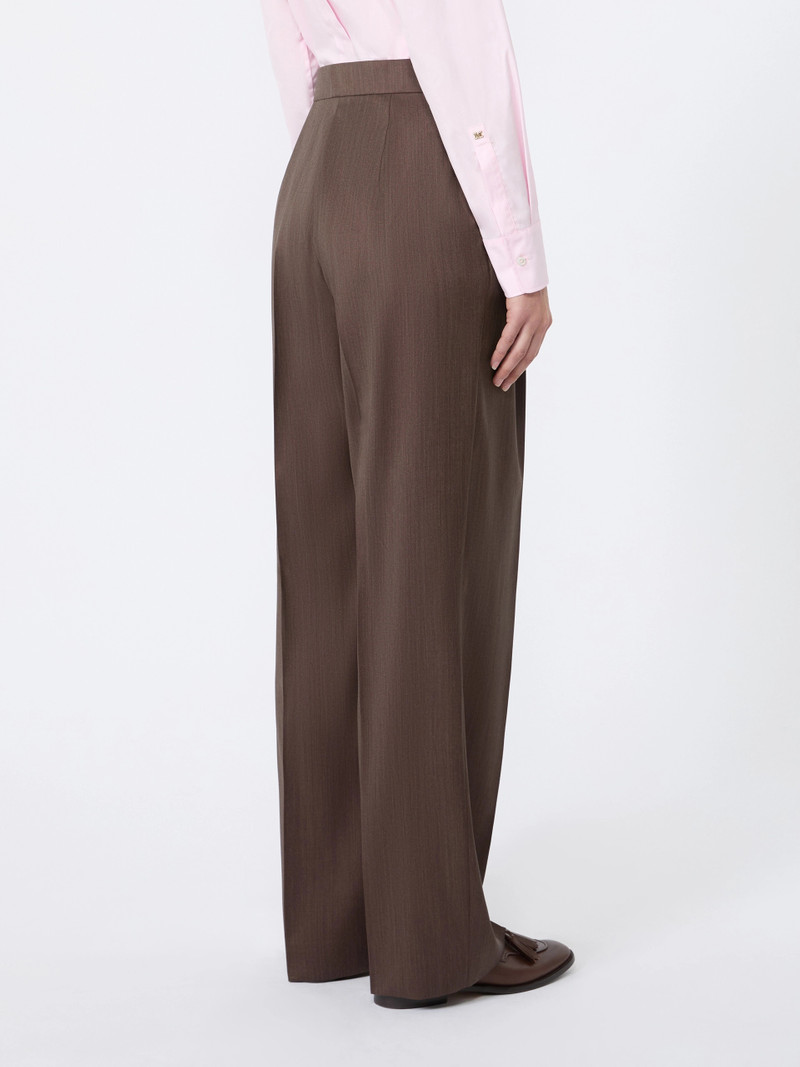 FIORIRE Wool and silk trousers - TOBACCO 4