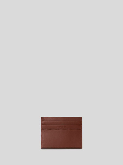 Etro LEATHER CREDIT CARD HOLDER WITH PEGASO outlook
