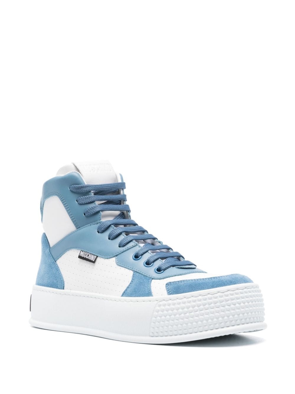 panelled high-top sneakers - 2