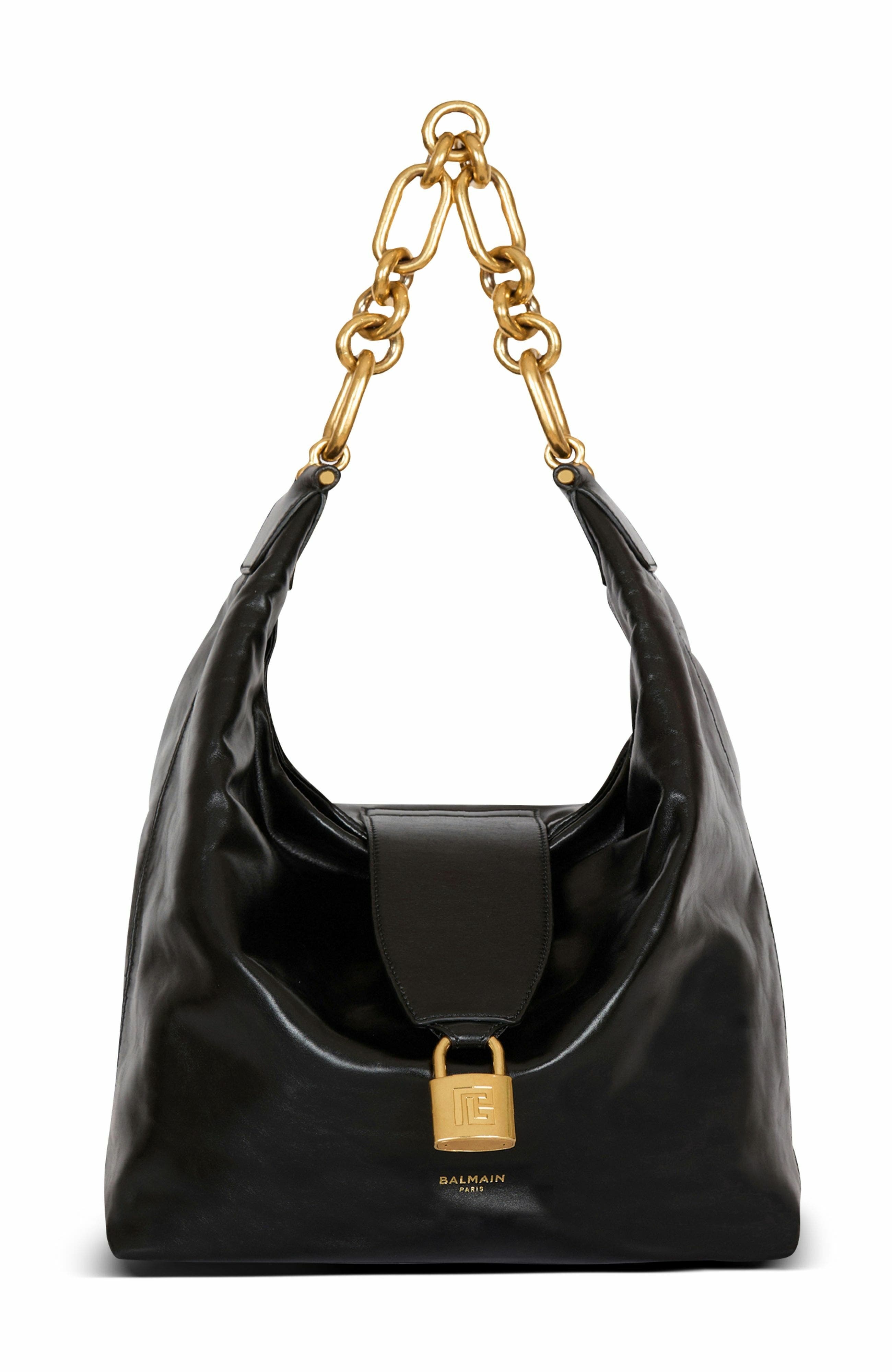 Balmain Sync Hobo bag in calfskin leather in Black at Nordstrom - 1