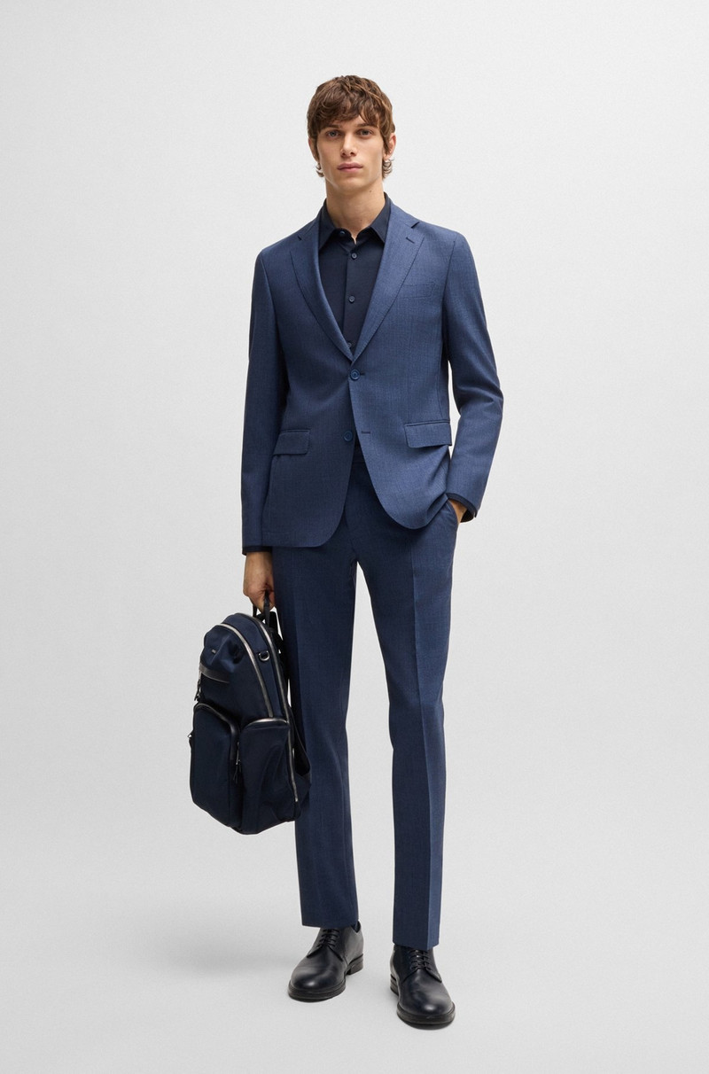 BOSS SLIM-FIT SHIRT IN MELANGE PERFORMANCE-STRETCH JERSEY outlook