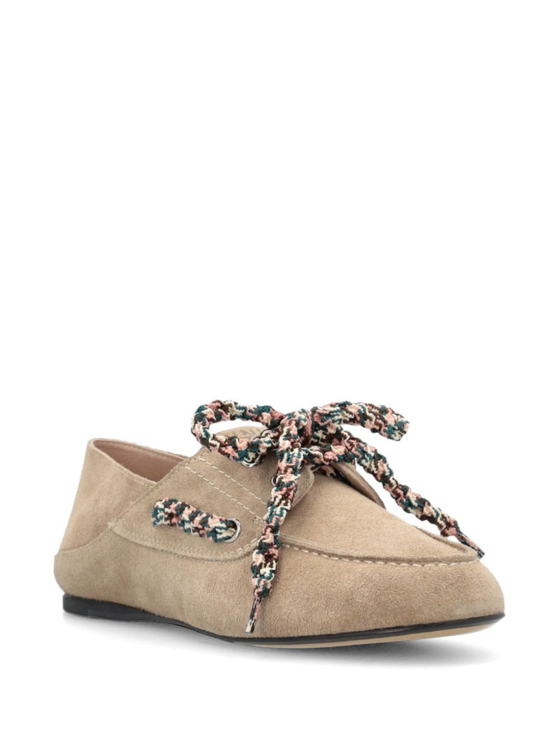 PINKO woven lace-up loafers outlook