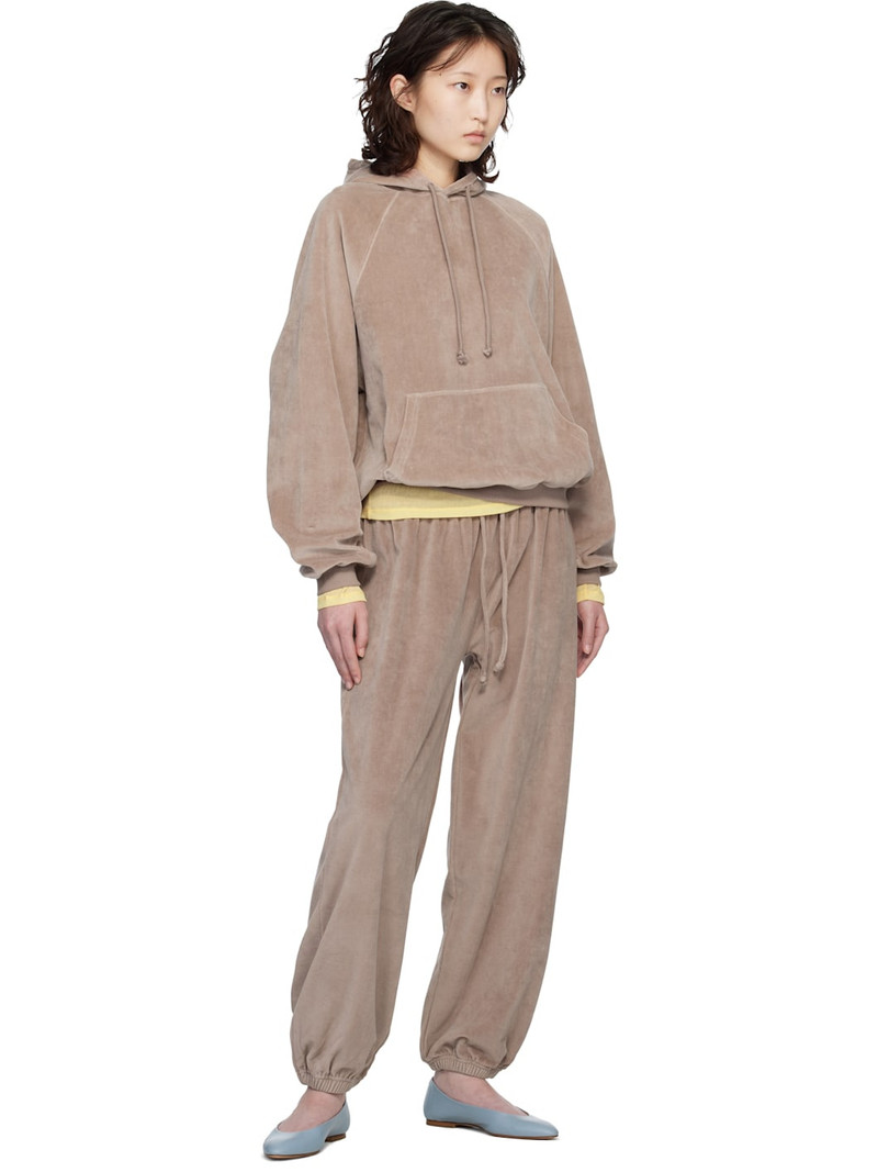 BASERANGE Taupe Velour Pillow Sweatpants outlook