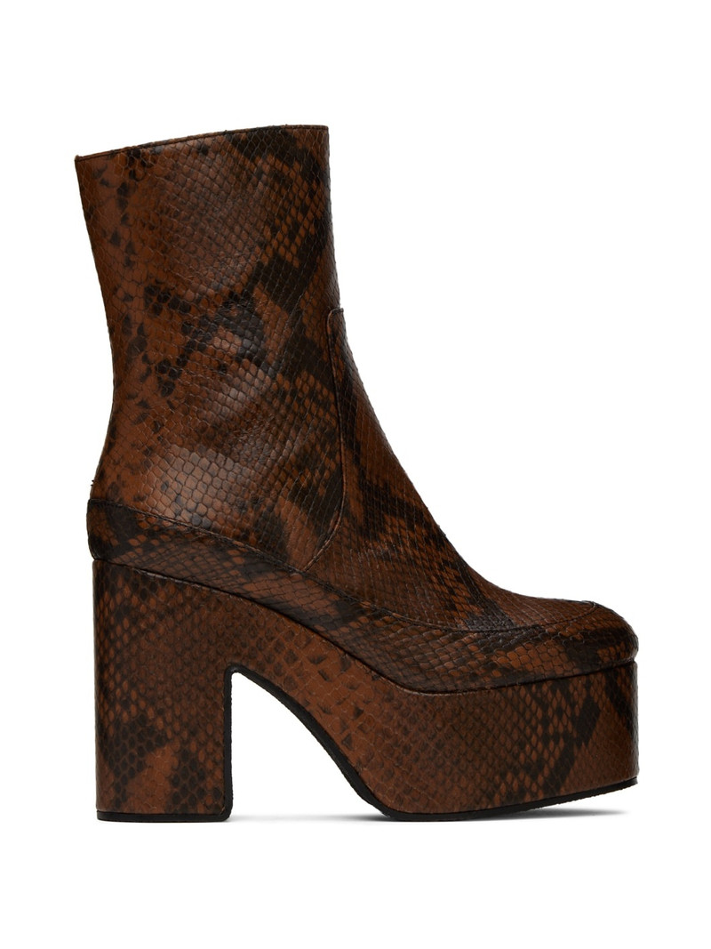 SSENSE Exclusive Tan & Black Boots 1