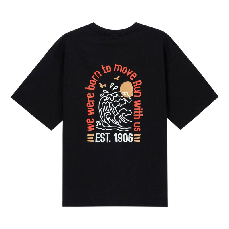 New Balance Cartoon Logo T-shirt 'Black' AMT32363-BK - 1