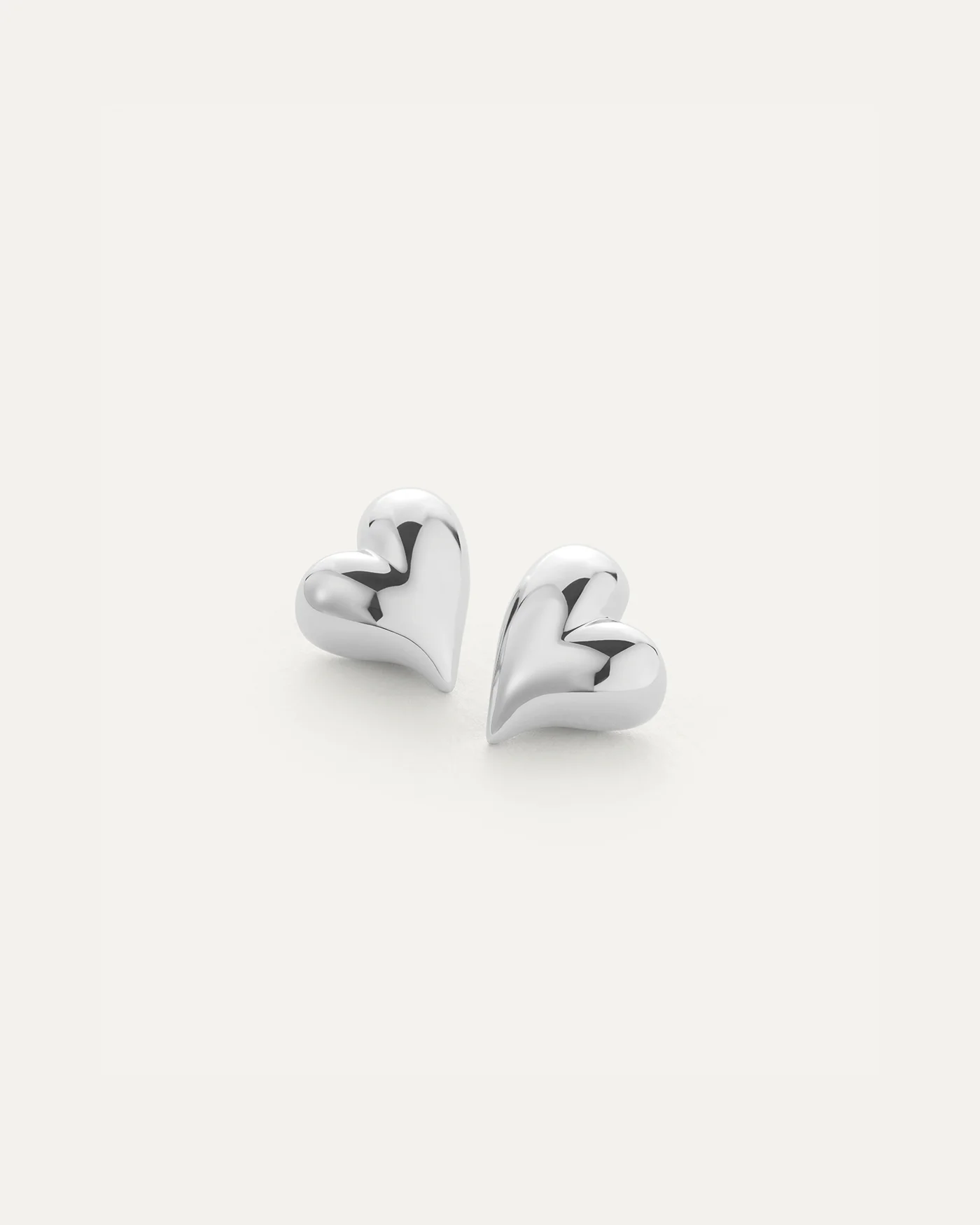 Art Heart Button Earrings - 1