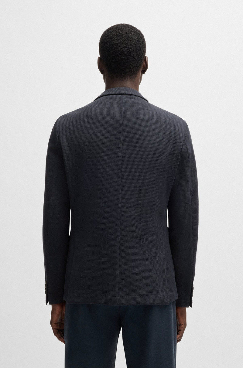 SLIM-FIT BLAZER IN MICRO-PATTERNED COTTON 4