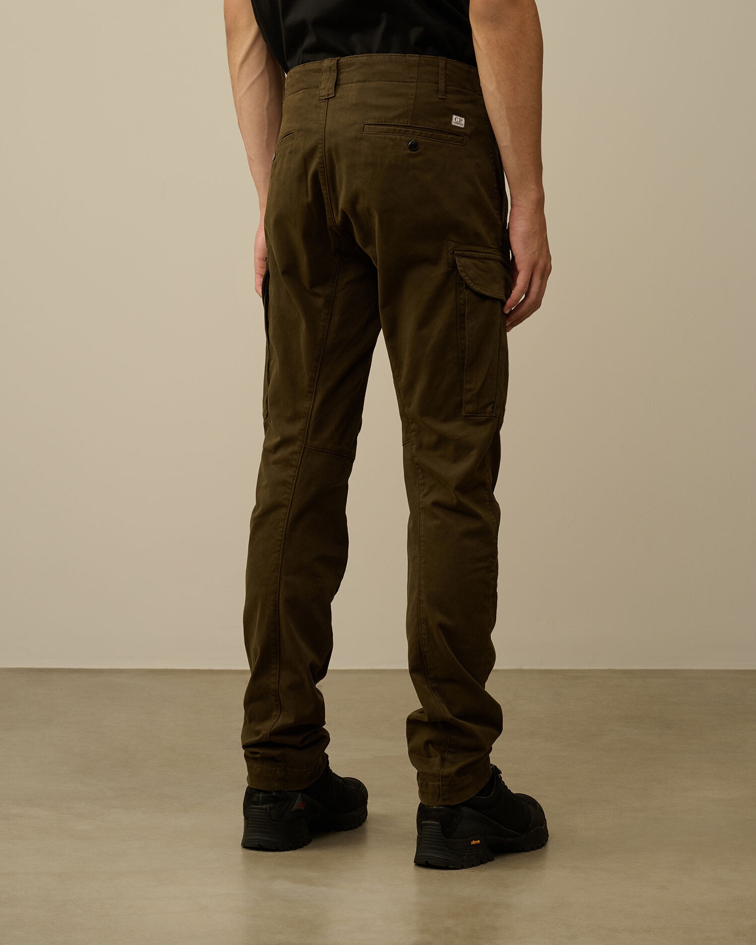 Stretch Sateen Ergonomic Lens Double Cargo Pants - 3