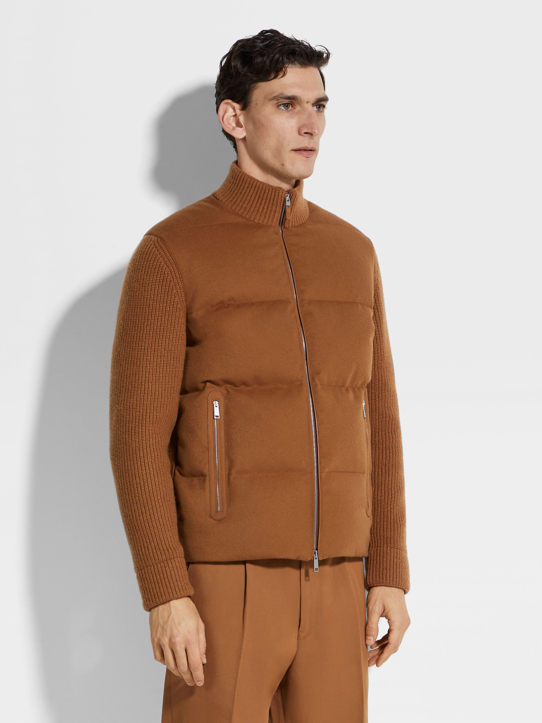 DARK FOLIAGE OASI CASHMERE FULL ZIP BLOUSON - 4