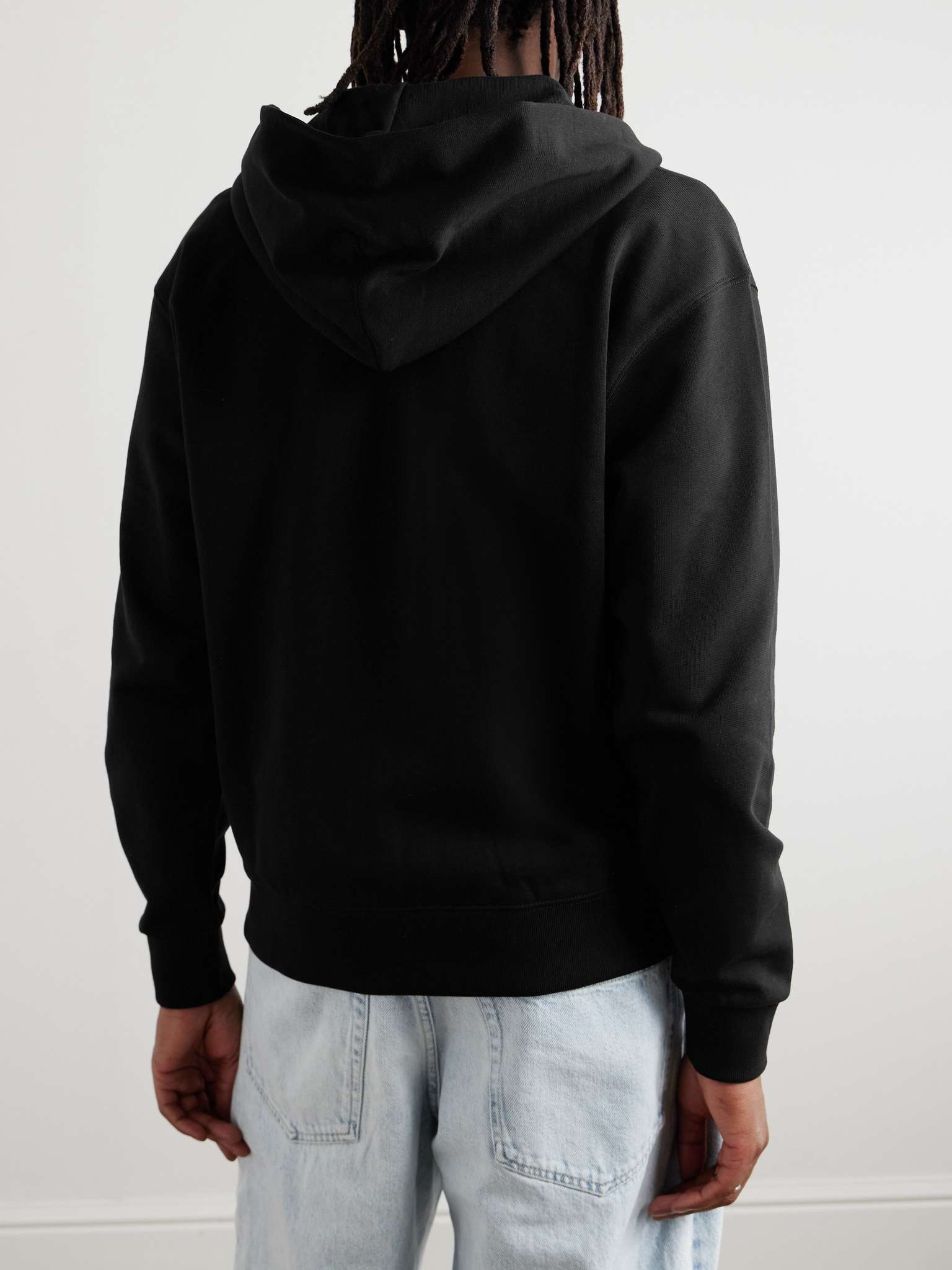 Pop Logo-Embroidered Cotton-Jersey Zip-Up Hoodie - 3