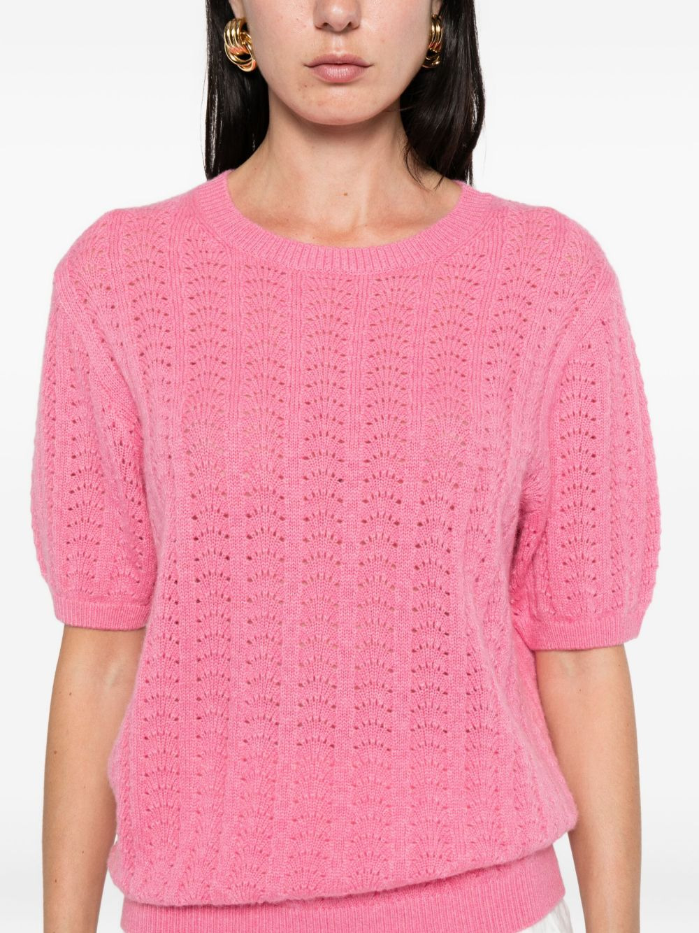 pointelle short-sleeve top - 5