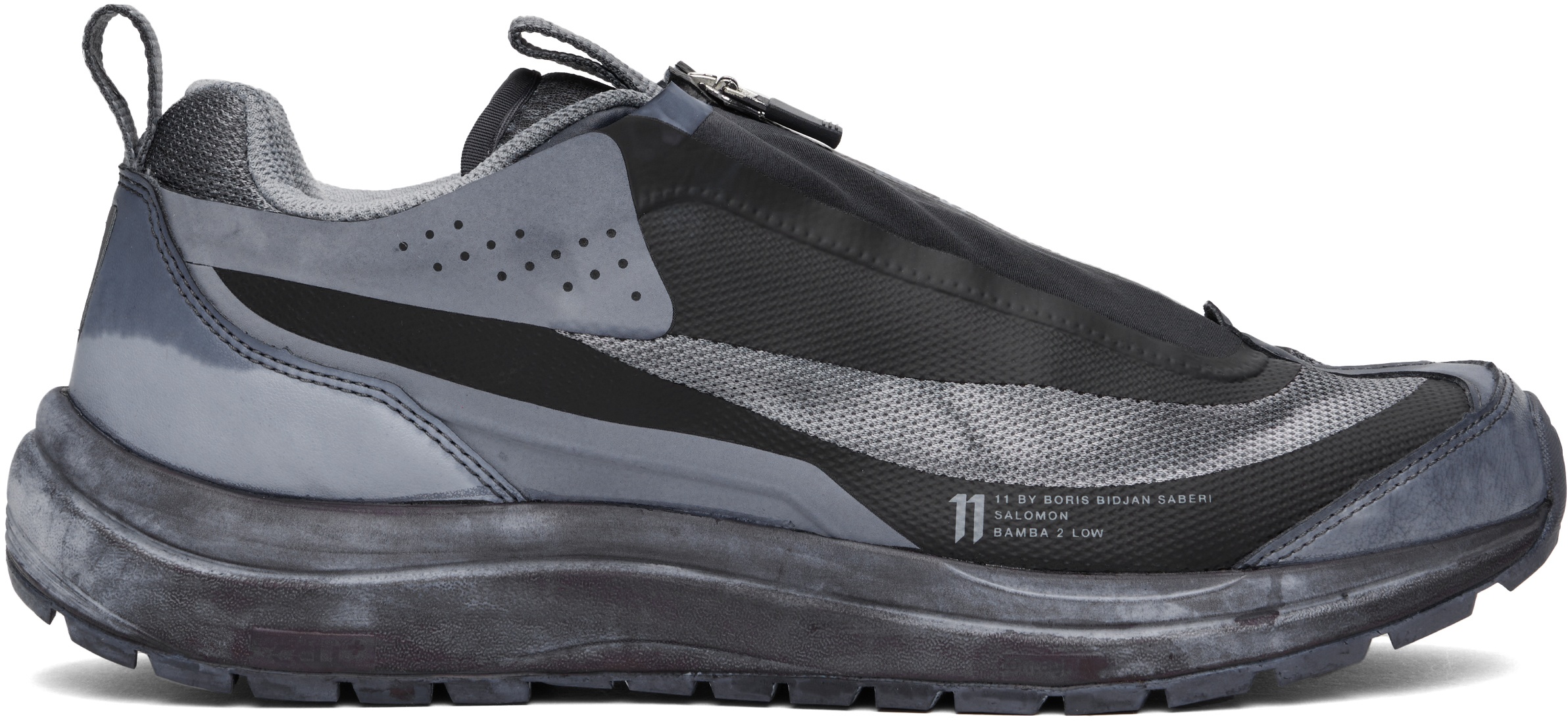 Black & Gray Salomon Edition Bamba 2 Low V2 Sneakers - 1