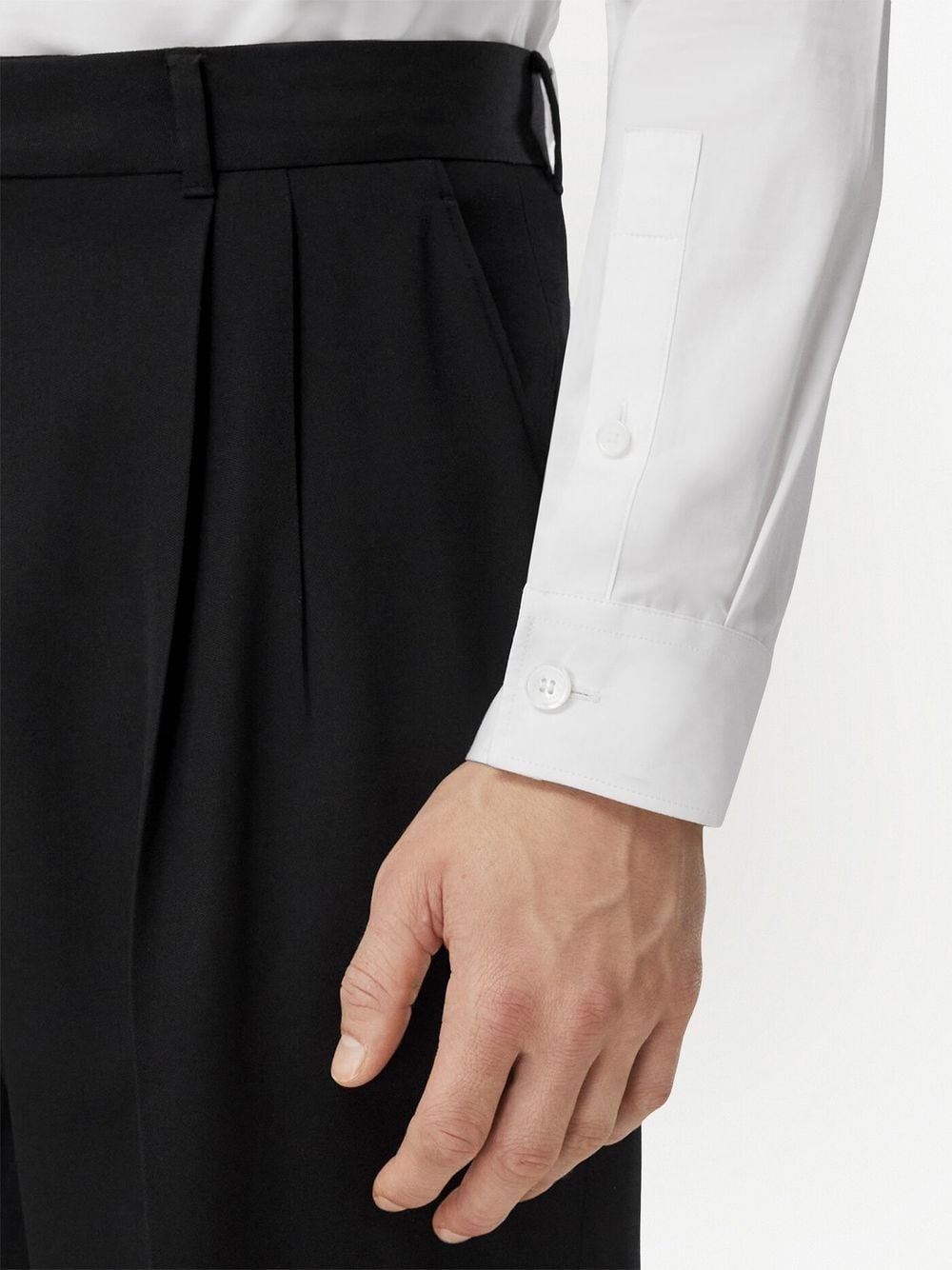 wide-leg pleated trousers - 5