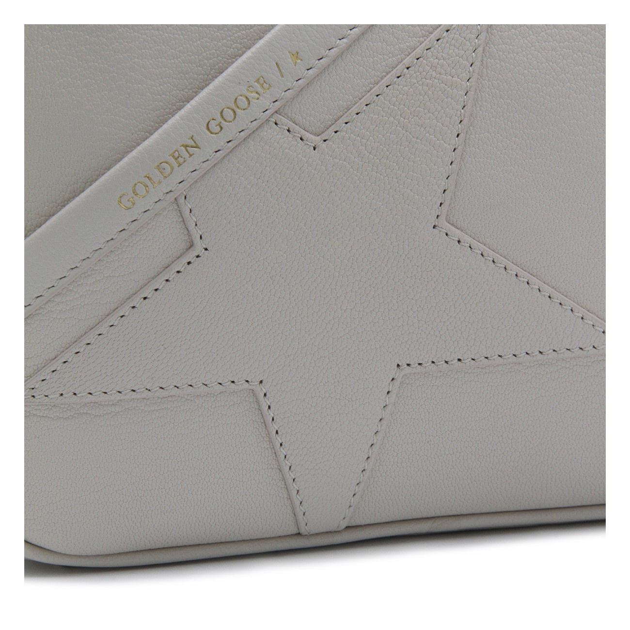 light cream leather star crossbody bag - 4
