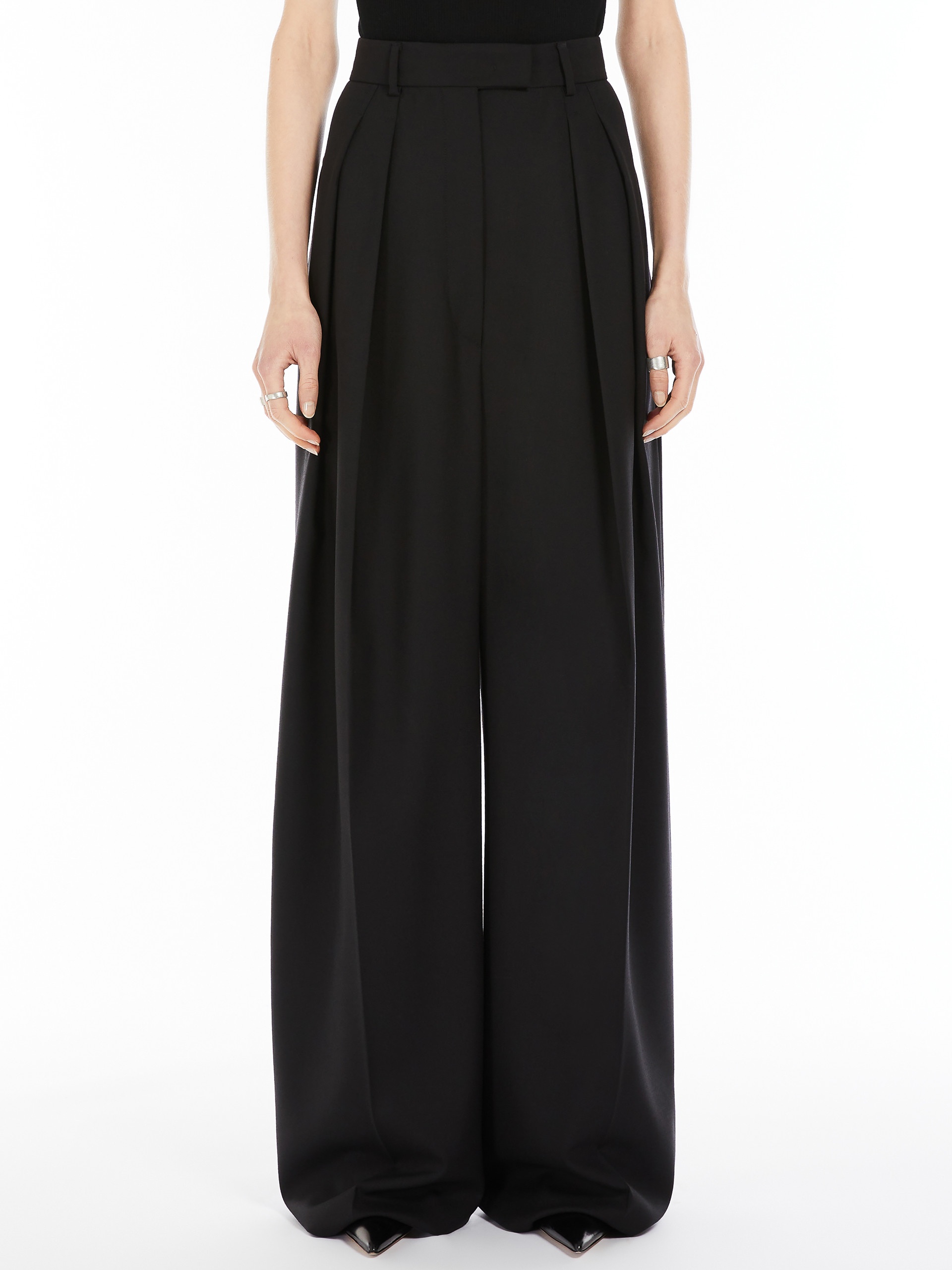 FAVETTA Wool wide-leg trousers - 3