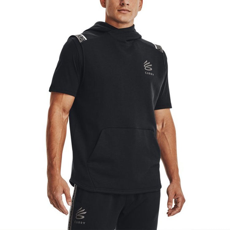 Under Armour Curry Fleece Sleeveless Hoodie 'Black' 1366637-001 - 3