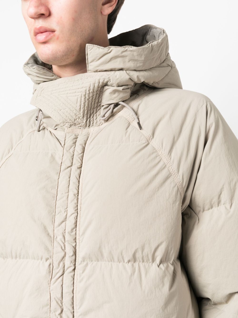 padded drawstring-hooded jacket - 10