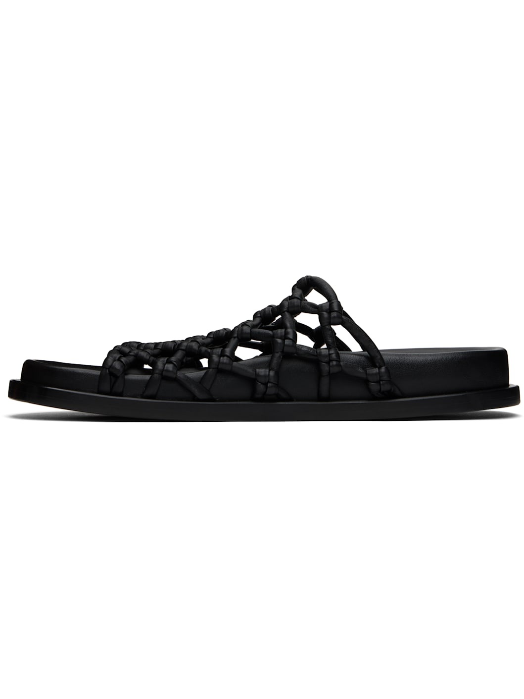 Black Hand-Knotted Sandals - 3