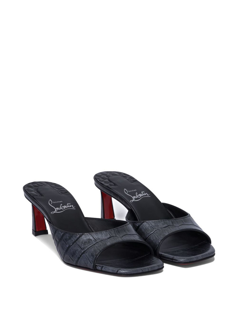 Christian Louboutin crocodile-embossed sandals outlook