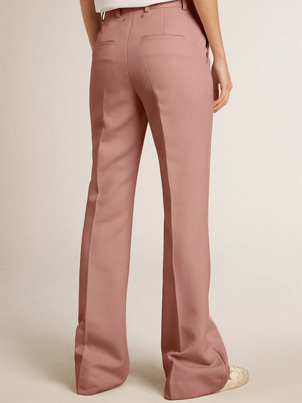 Pants in pink tailoring fabric