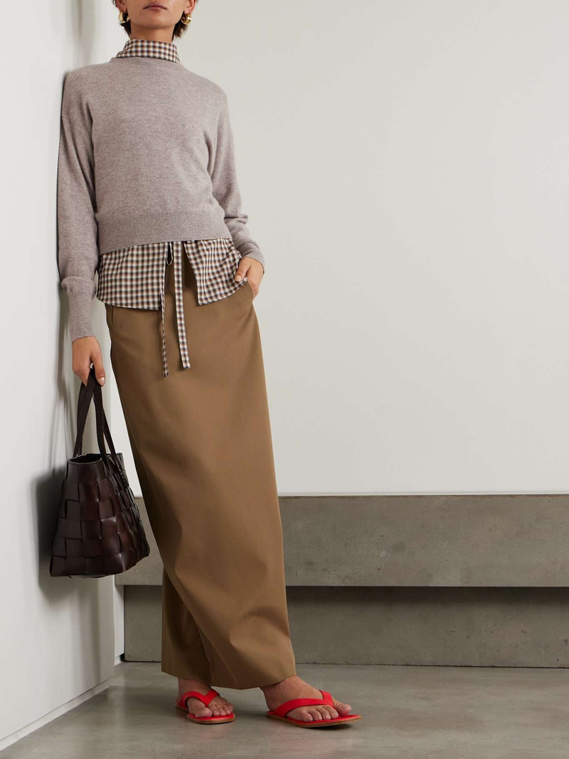 LE KASHA + NET SUSTAIN Menorca organic cashmere sweater Light brown outlook