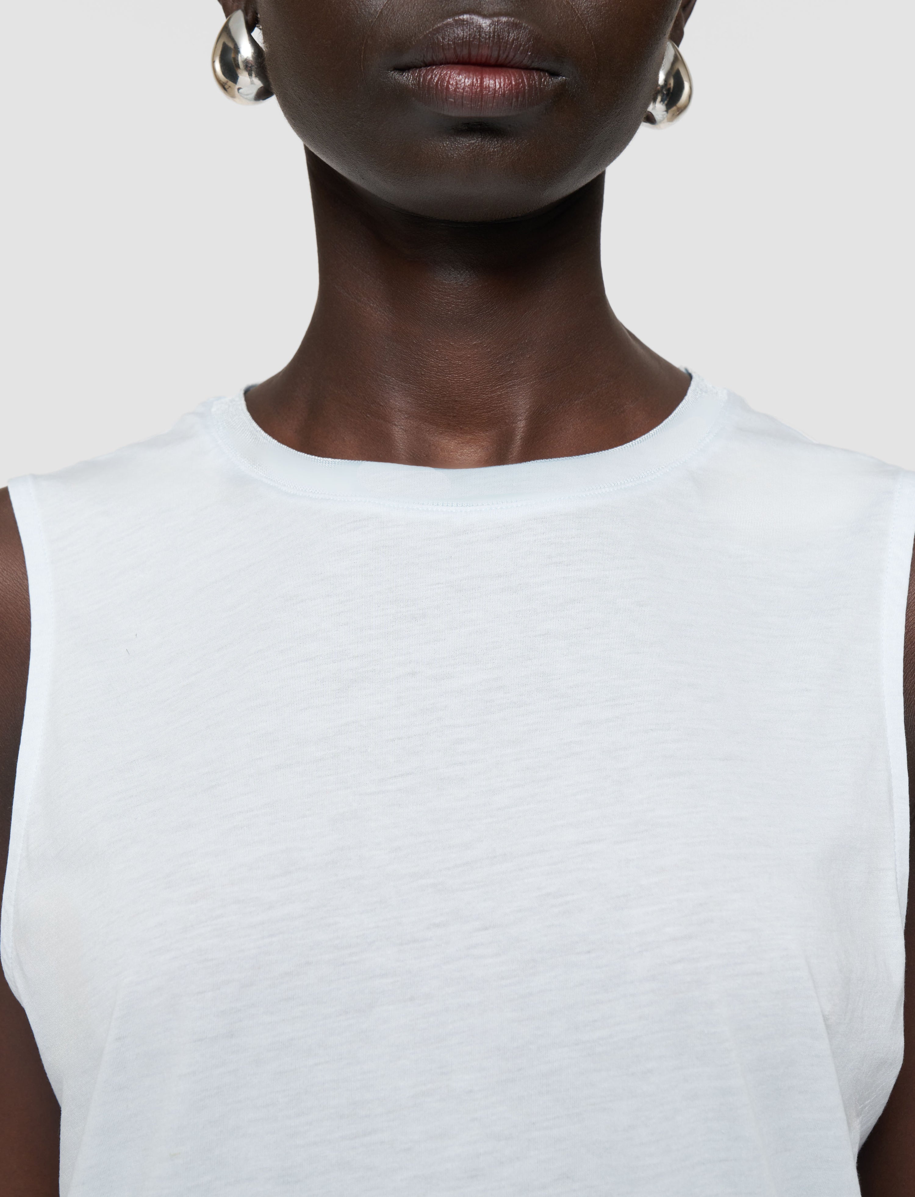 Cotton Silk Jersey Tank Top - 4