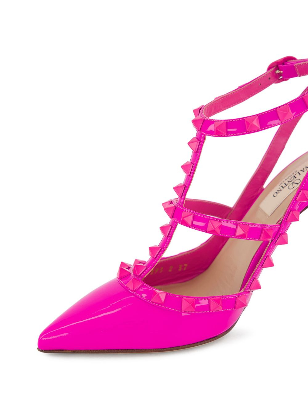 Rockstud 100mm ankle-strap pumps - 7