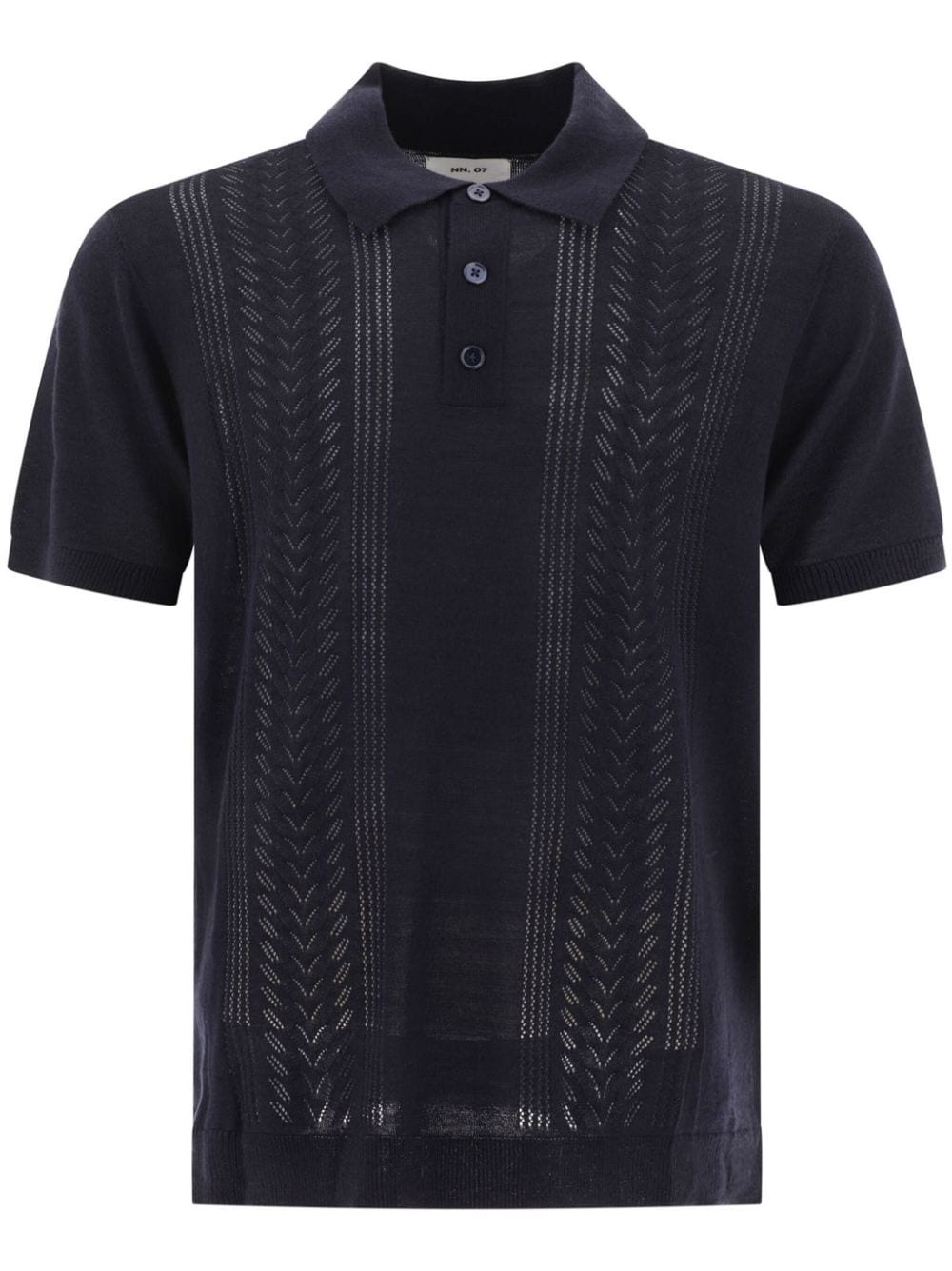 Thor pointelle-knit polo shirt - 1