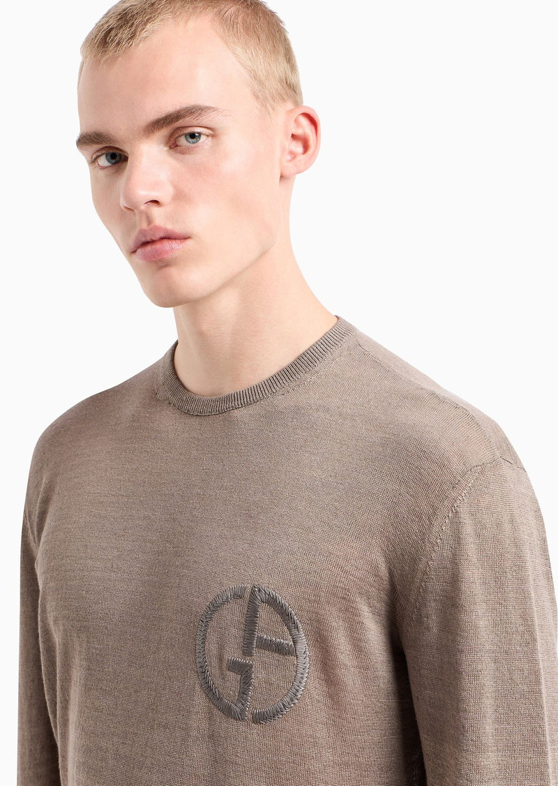 Crew-neck jumper in linen and silk 5