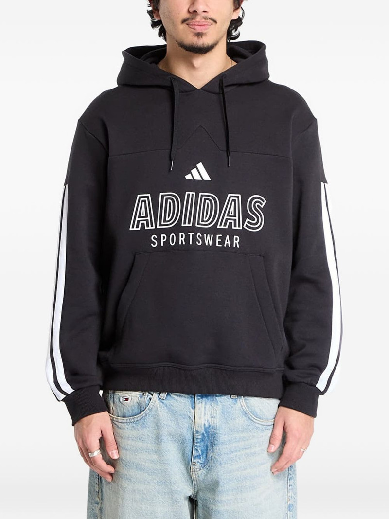 House Of Tiro logo-print 3-Stripes hoodie 1