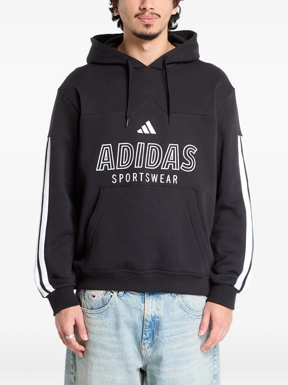 House Of Tiro logo-print 3-Stripes hoodie - 1
